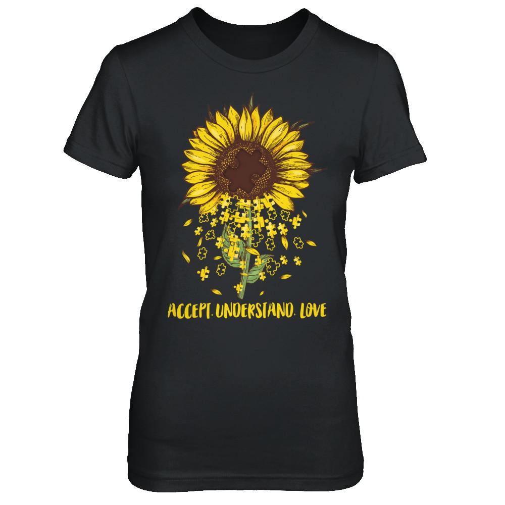 Sunflower Accept Understand Love Autism Awareness