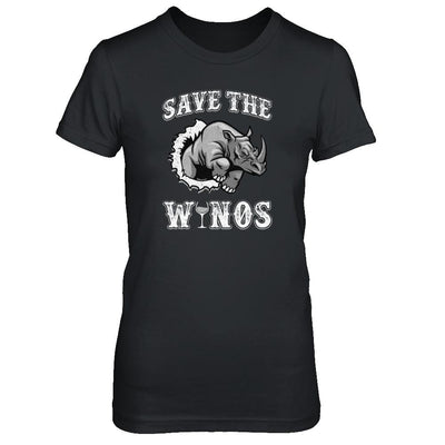 Save The Winos Wine Rhino-T-Shirt & Tank Top-Women's T-Shirt-Black