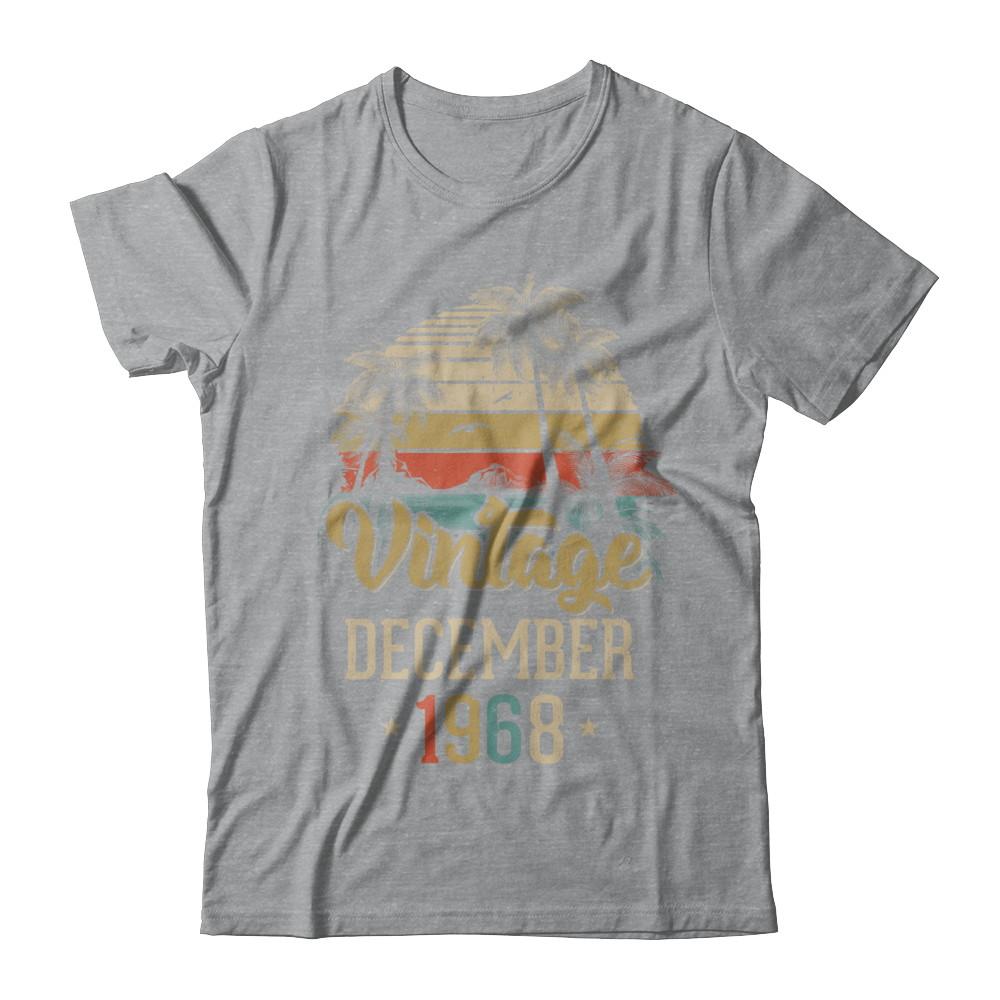 Retro Classic Vintage December 1968 53th Birthday Gift-T-Shirt & Hoodie-Classic T-Shirt-Sport Grey