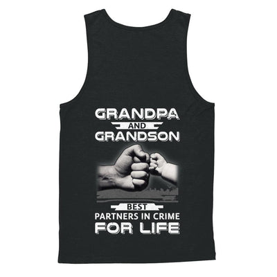 Grandpa And Grandson Best Partners In Crime For Life-T-Shirt & Hoodie-Unisex Tank-Black