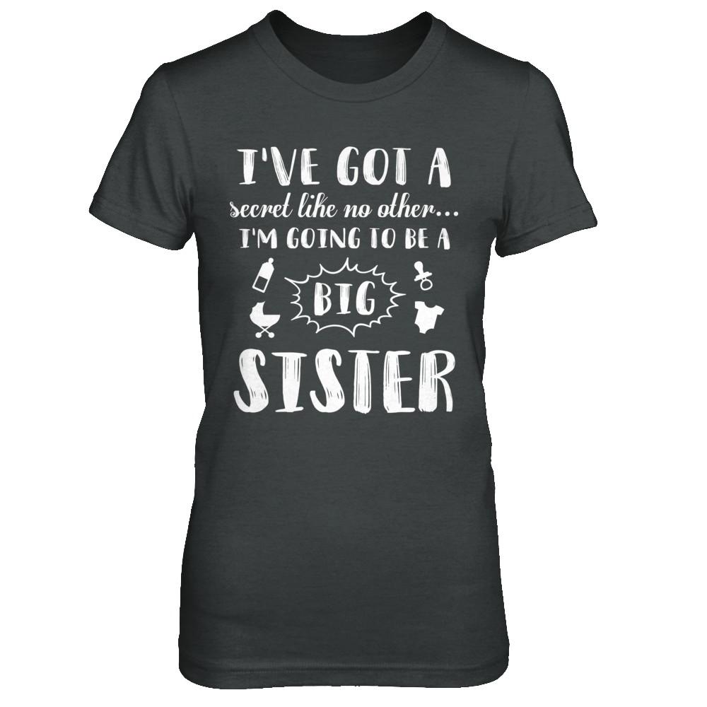 Secret Like No Other I'm Going To Be A Big Sister-T-Shirt & Hoodie-Women's T-Shirt-Dark Heather
