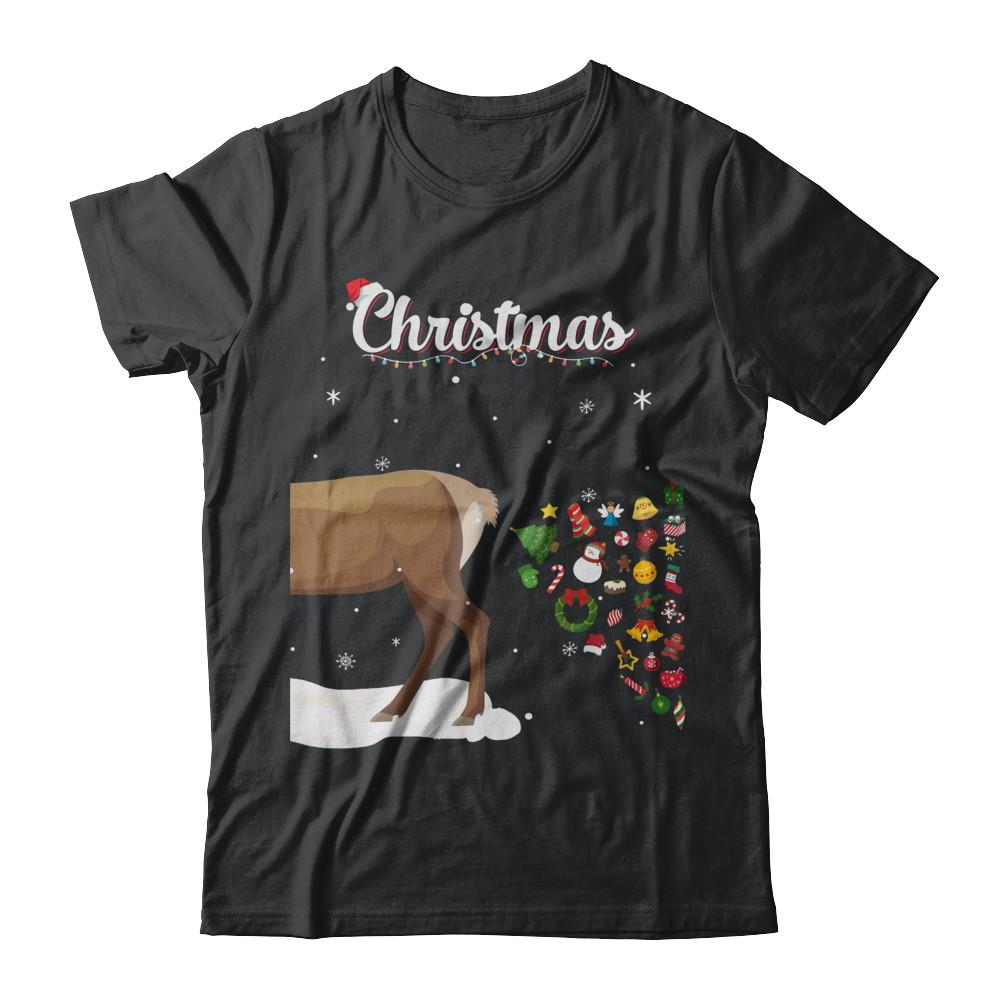 Couples Sick Reindeer Funny Ugly Christmas Sweater