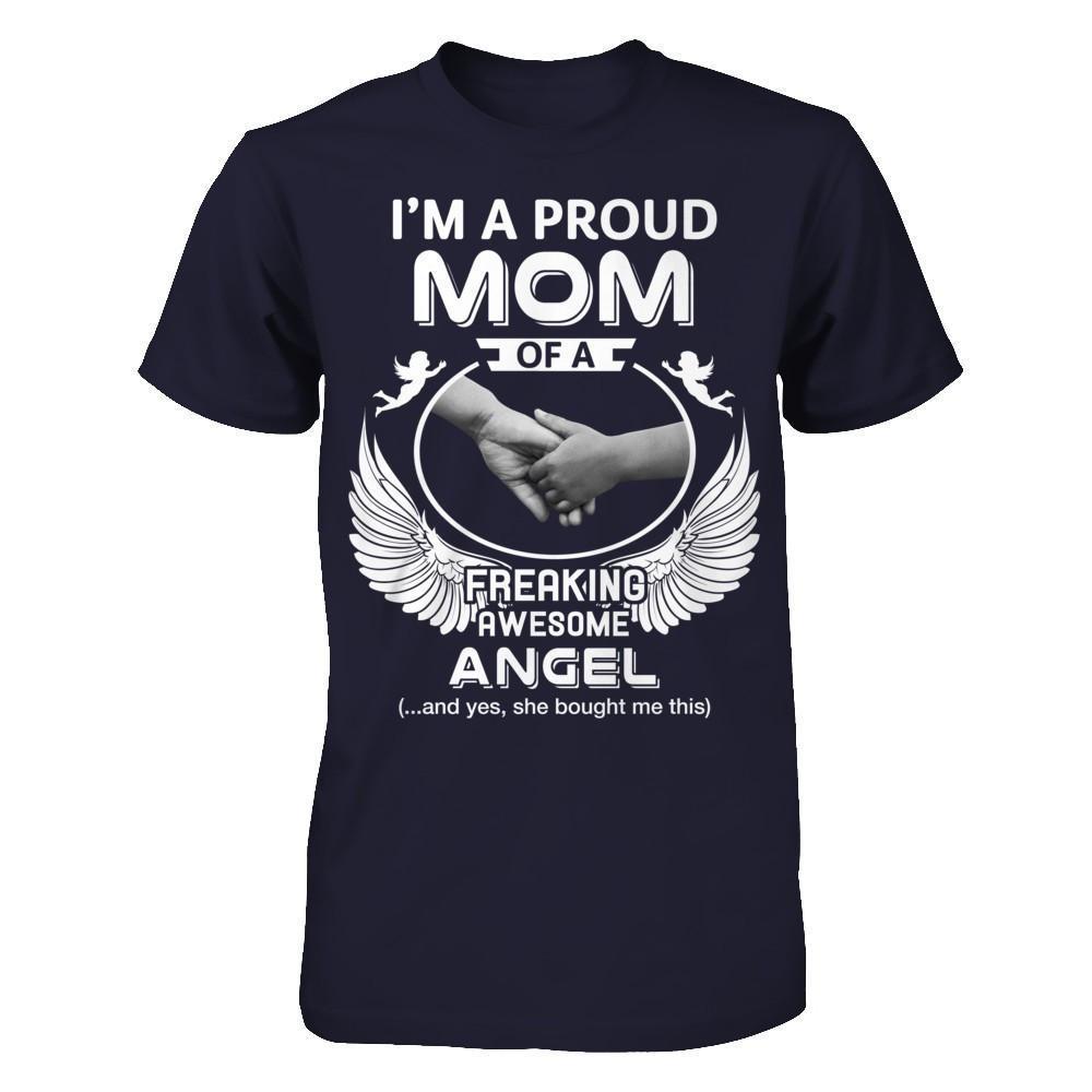 I'm A Proud Mom Of A Freaking Awesome Angel-T-Shirt & Hoodie-Premium T-Shirt-Midnight Navy