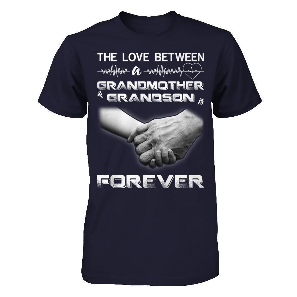 The Love Between A Grandmother And Grandson Is Forever-T-Shirt & Hoodie-Premium T-Shirt-Midnight Navy
