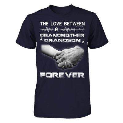 The Love Between A Grandmother And Grandson Is Forever-T-Shirt & Hoodie-Premium T-Shirt-Midnight Navy