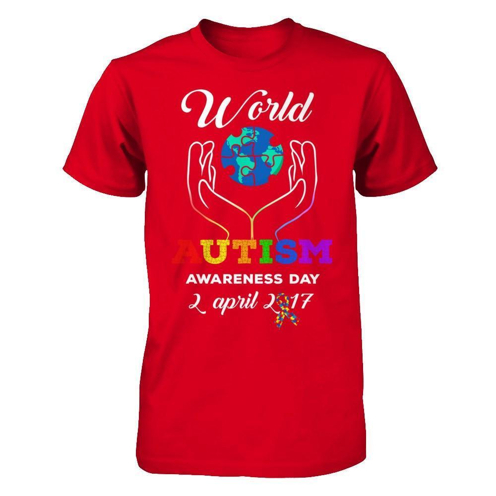 World Autism Awareness 2 April 2018-T-Shirt & Hoodie-Premium T-Shirt-Red