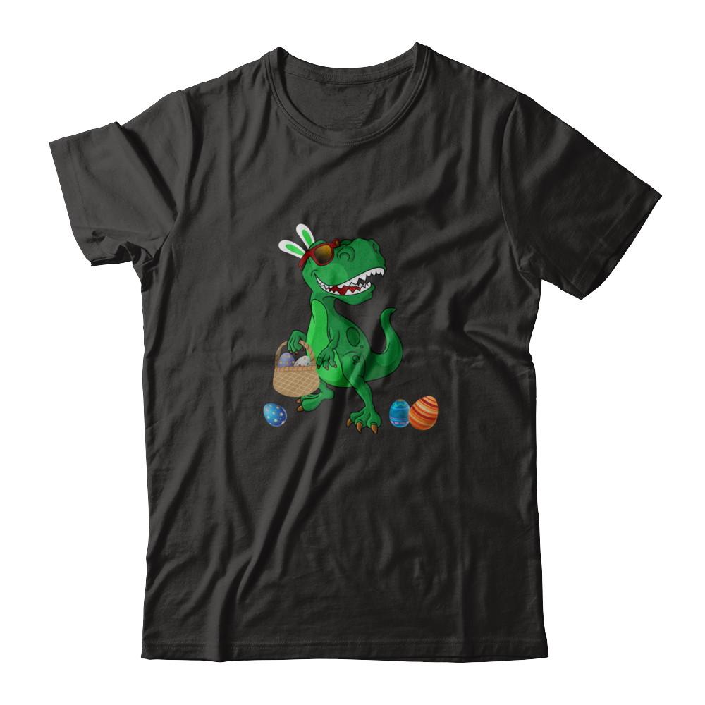Funny Dabbing Cool Easter Bunny Dinosaur-T-Shirt & Tank Top-Classic T-Shirt-Black