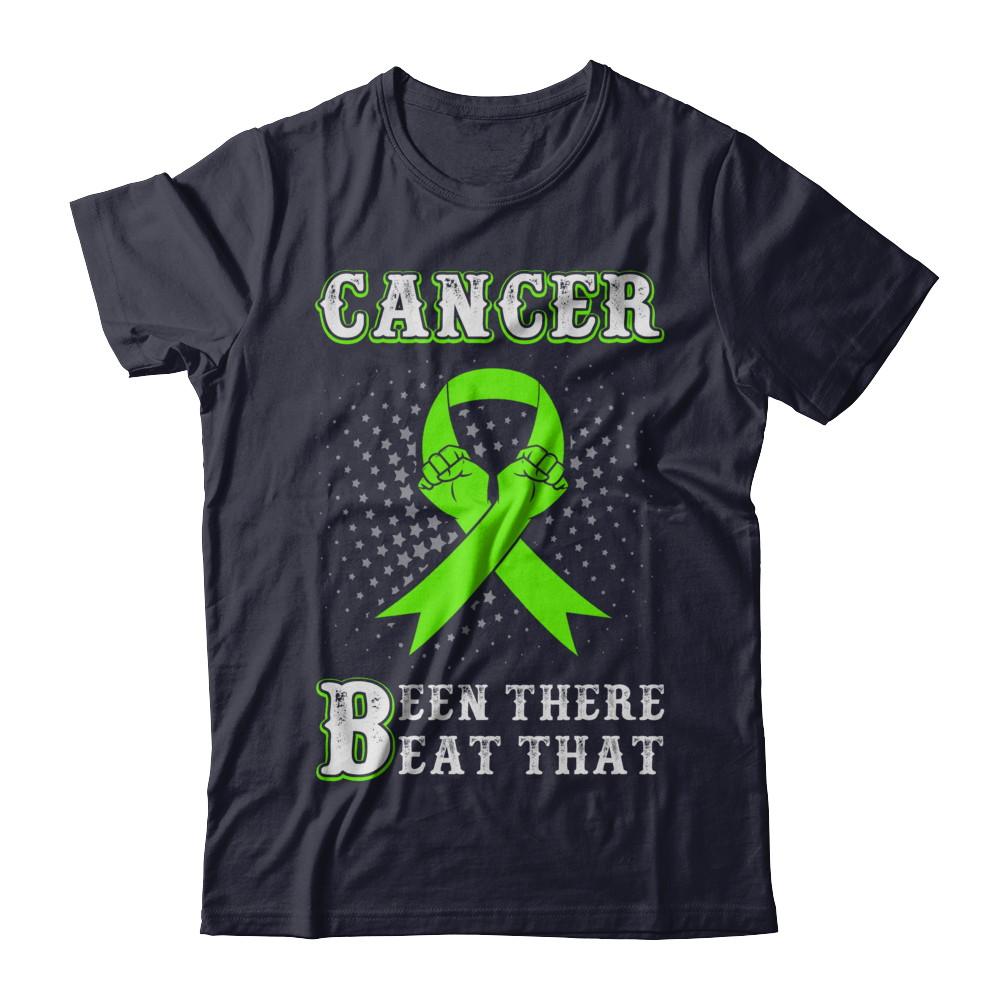 Liver Cancer Been There Beat That Awareness Green Ribbon-T-Shirt & Hoodie-Premium T-Shirt-Midnight Navy