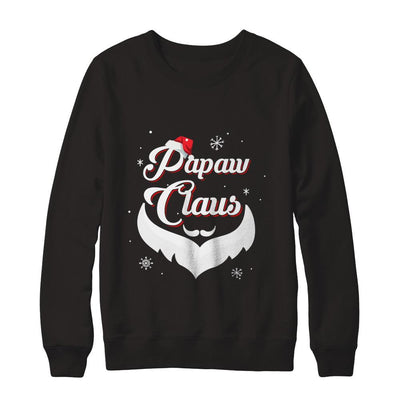 Santa Beard Matching Christmas Pajamas Papaw Claus-T-Shirt & Sweatshirt-Crewneck Sweatshirt-Black