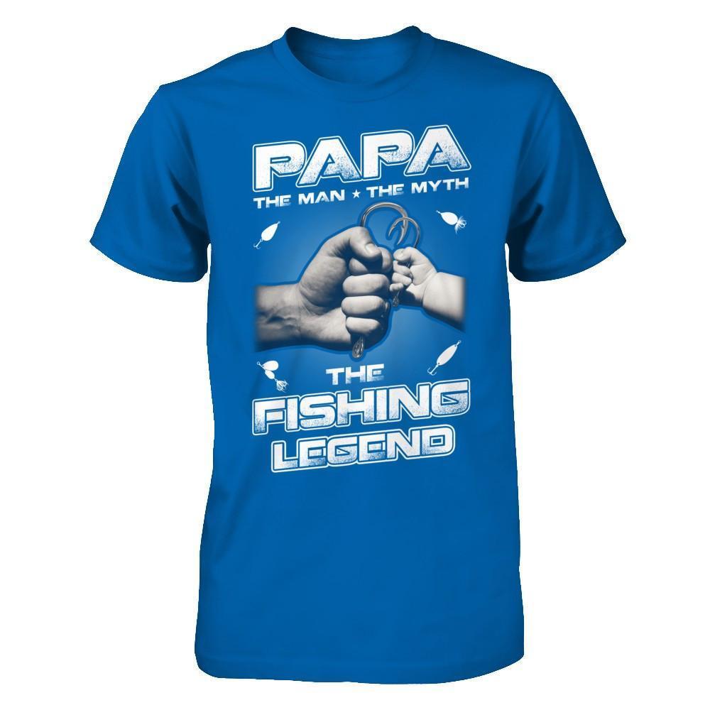 Papa The Man The Myth The Fishing Legend-T-Shirt & Hoodie-Classic T-Shirt-Royal