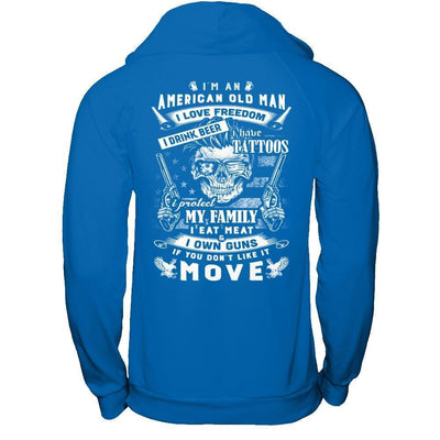 I'm An American Old Man-T-Shirt & Hoodie-Pullover Hoodie-Royal