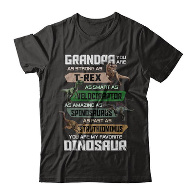 Grandpa You're My Favorite Dinosaur T-Rex Fathers Day-T-Shirt & Hoodie-Classic T-Shirt-Black
