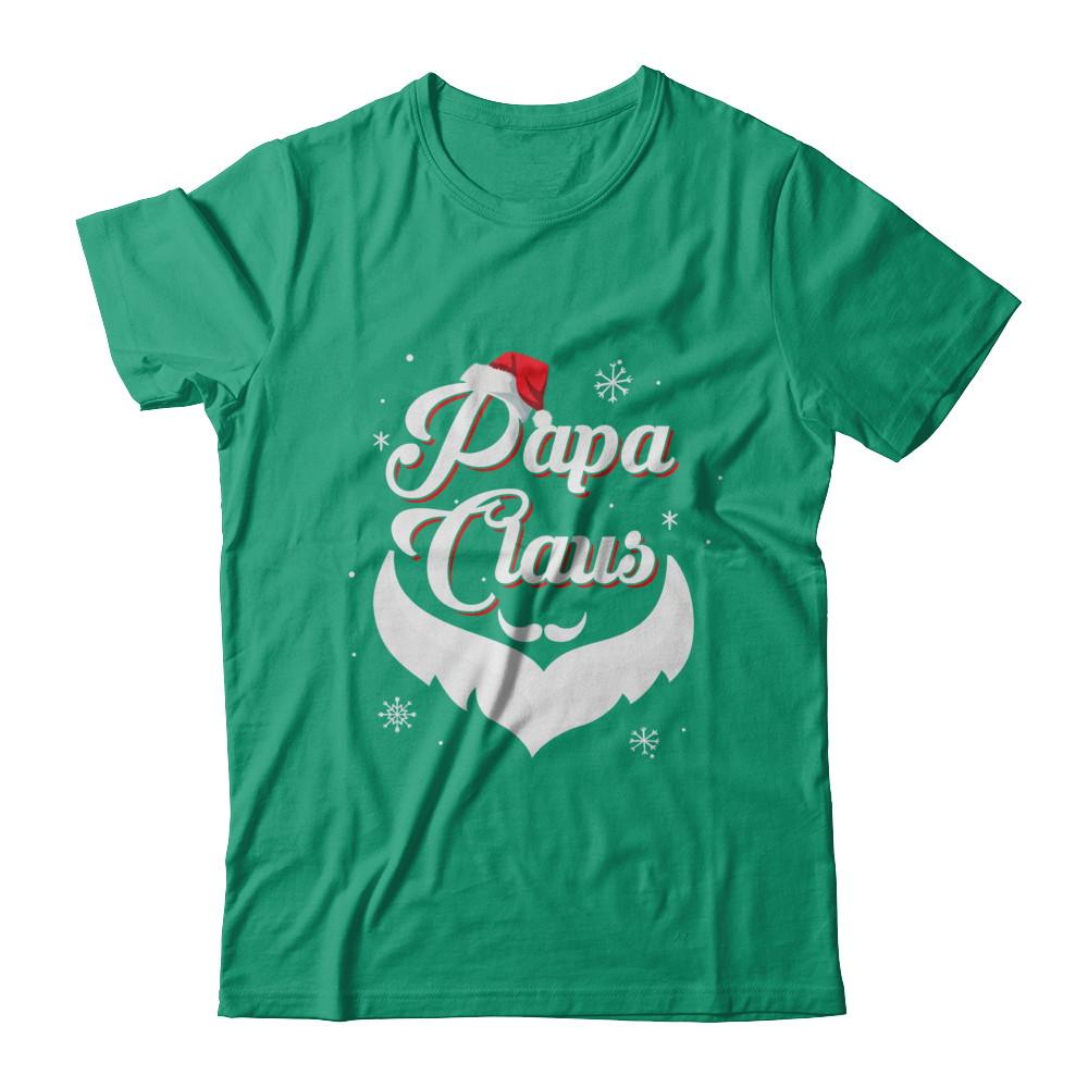 Santa Beard Matching Christmas Pajamas Papa Claus-T-Shirt & Sweatshirt-Classic T-Shirt-Kelly Green