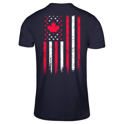 American Canadian Flag Canada Pride Heritage-T-Shirt & Hoodie-Premium T-Shirt-Midnight Navy