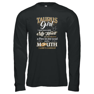 I'm A Taurus Girl Lipstick April May Funny Zodiac Birthday-T-Shirt & Tank Top-Long Sleeve T-Shirt-Black