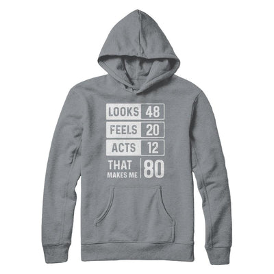 1941 80th Years Old Birthday Looks Feels Acts Make Me 80th-T-Shirt & Hoodie-Pullover Hoodie-Light Steel