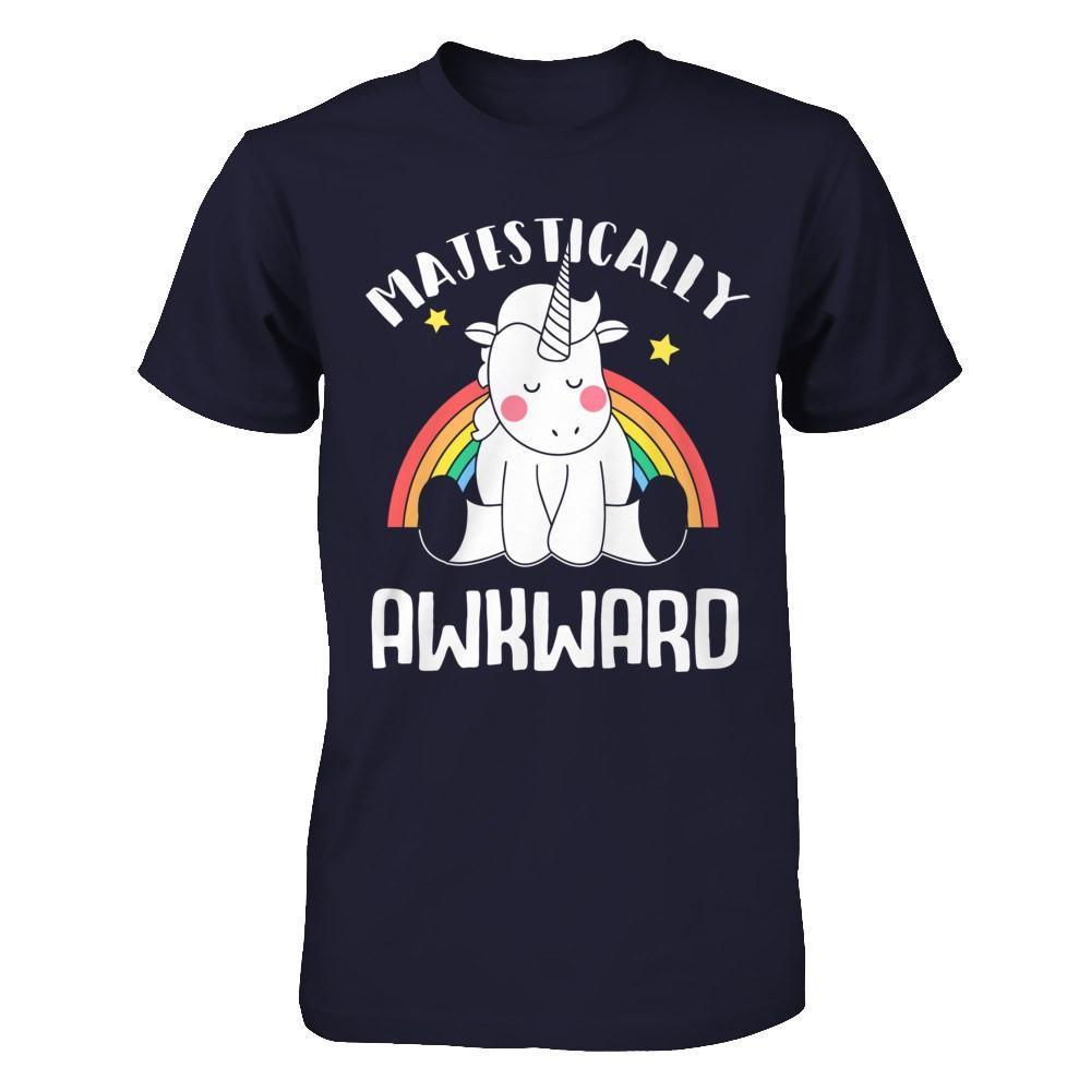 Unicorn Majestically Awkward-T-Shirt & Hoodie-Premium T-Shirt-Midnight Navy