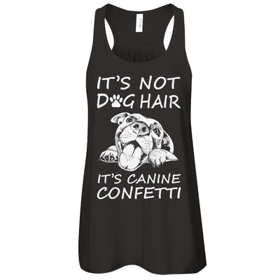 It’s Not Dog Hair It’s Canine Confetti-T-Shirt & Tank Top-Women's Flowy Racerback Tank-Black