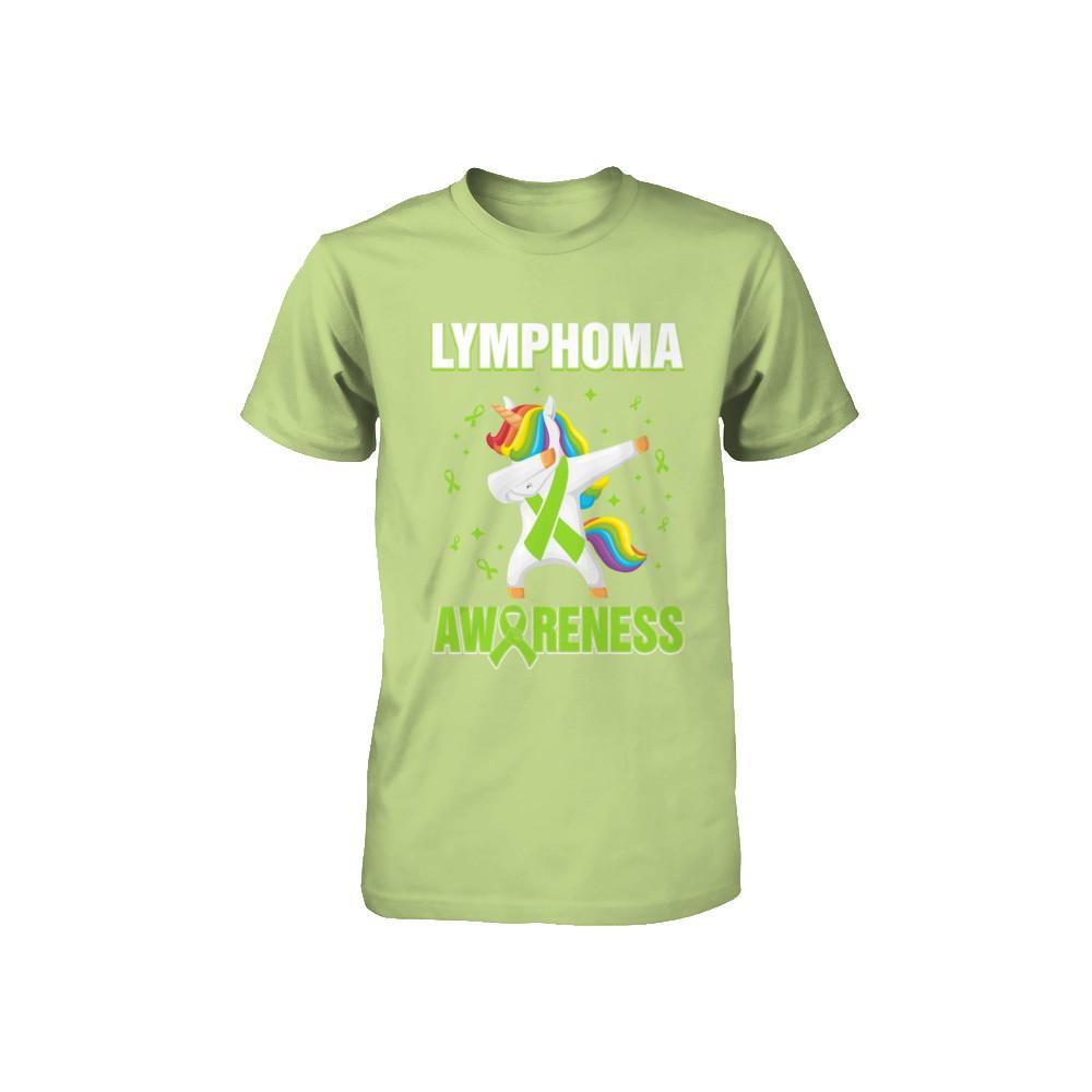 Inspirational Lymphoma Awareness Unicorn Support Youth-Youth Shirt-Toddler T-Shirt-Key Lime