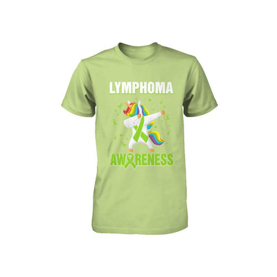 Inspirational Lymphoma Awareness Unicorn Support Youth-Youth Shirt-Toddler T-Shirt-Key Lime