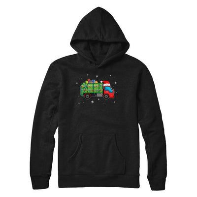 Garbage Truck Santa Hat Christmas Gifts-T-Shirt & Sweatshirt-Pullover Hoodie-Black