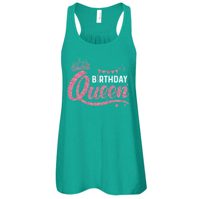 Birthday Queen Happy Party-T-Shirt & Tank Top-Women's Flowy Racerback Tank-Kelly