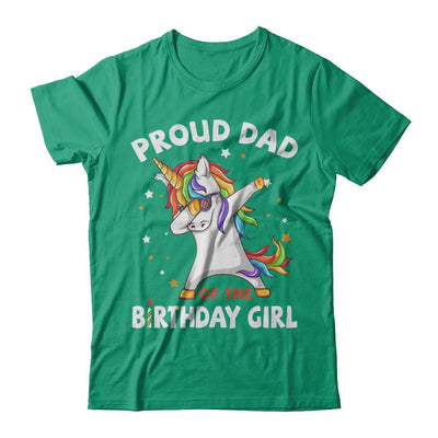Proud Dad Of The Birthday Girl Unicorn Fathers Day-T-Shirt & Hoodie-Classic T-Shirt-Kelly Green