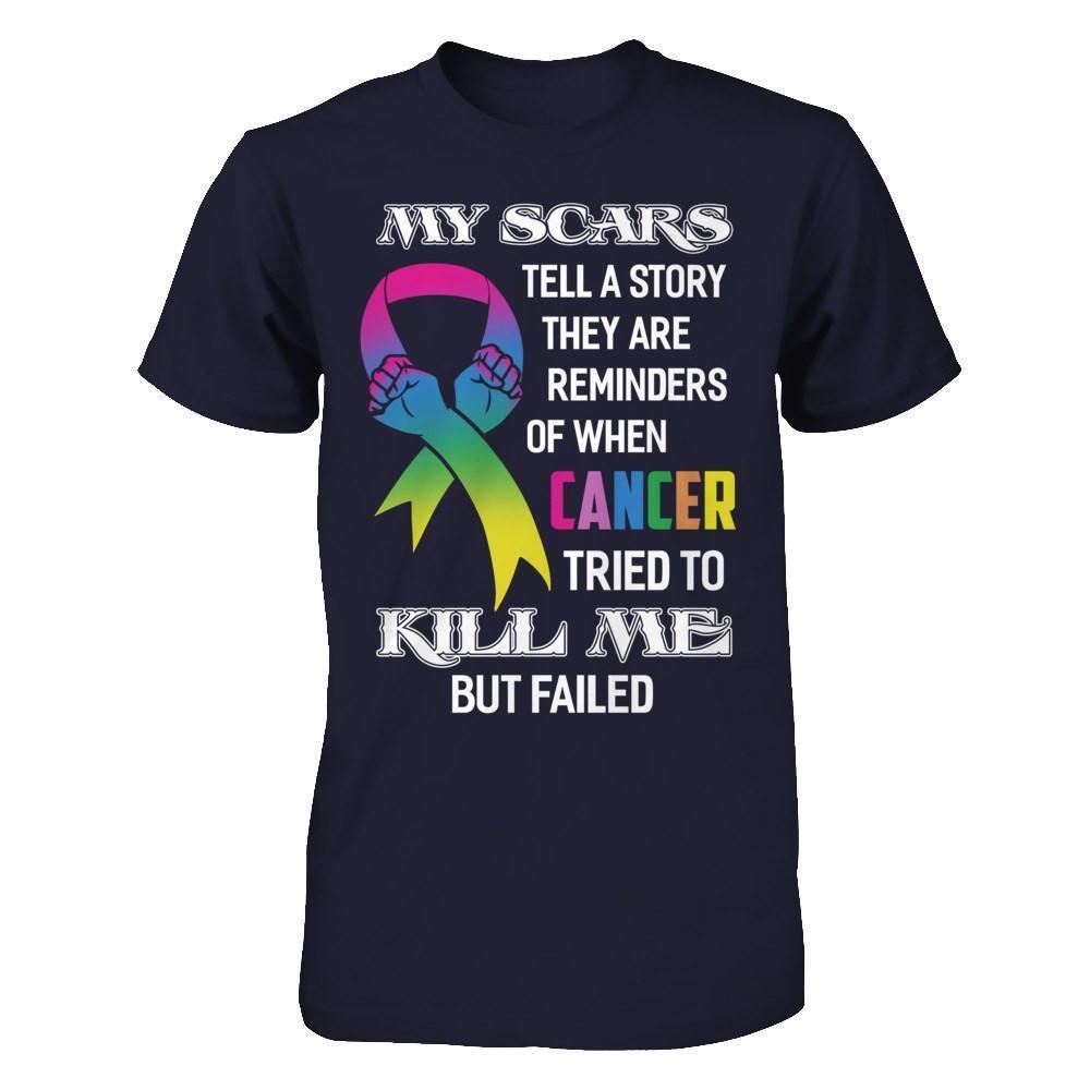 Cancer Survivors They Are Reminders Of When Cancer Tried To Kill Me-T-Shirt & Hoodie-Premium T-Shirt-Midnight Navy