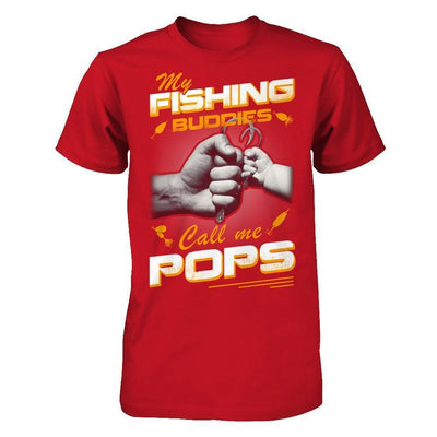 My Fishing Buddies Call Me Pops-T-Shirt & Hoodie-Classic T-Shirt-Red