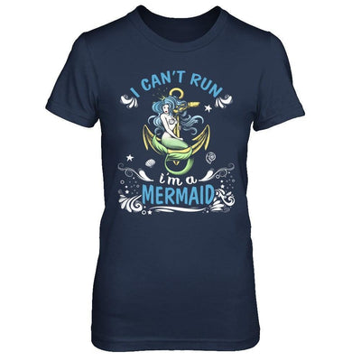 I Can't Run I'm A Mermaid-T-Shirt & Hoodie-Women's T-Shirt-Navy