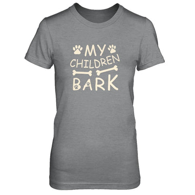 My Children Bark Dog Mom Lover-T-Shirt & Tank Top-Women's T-Shirt-Sport Grey