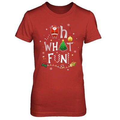 Oh What Fun Christmas Tree Funny Xmas-T-Shirt & Sweatshirt-Women's T-Shirt-Red