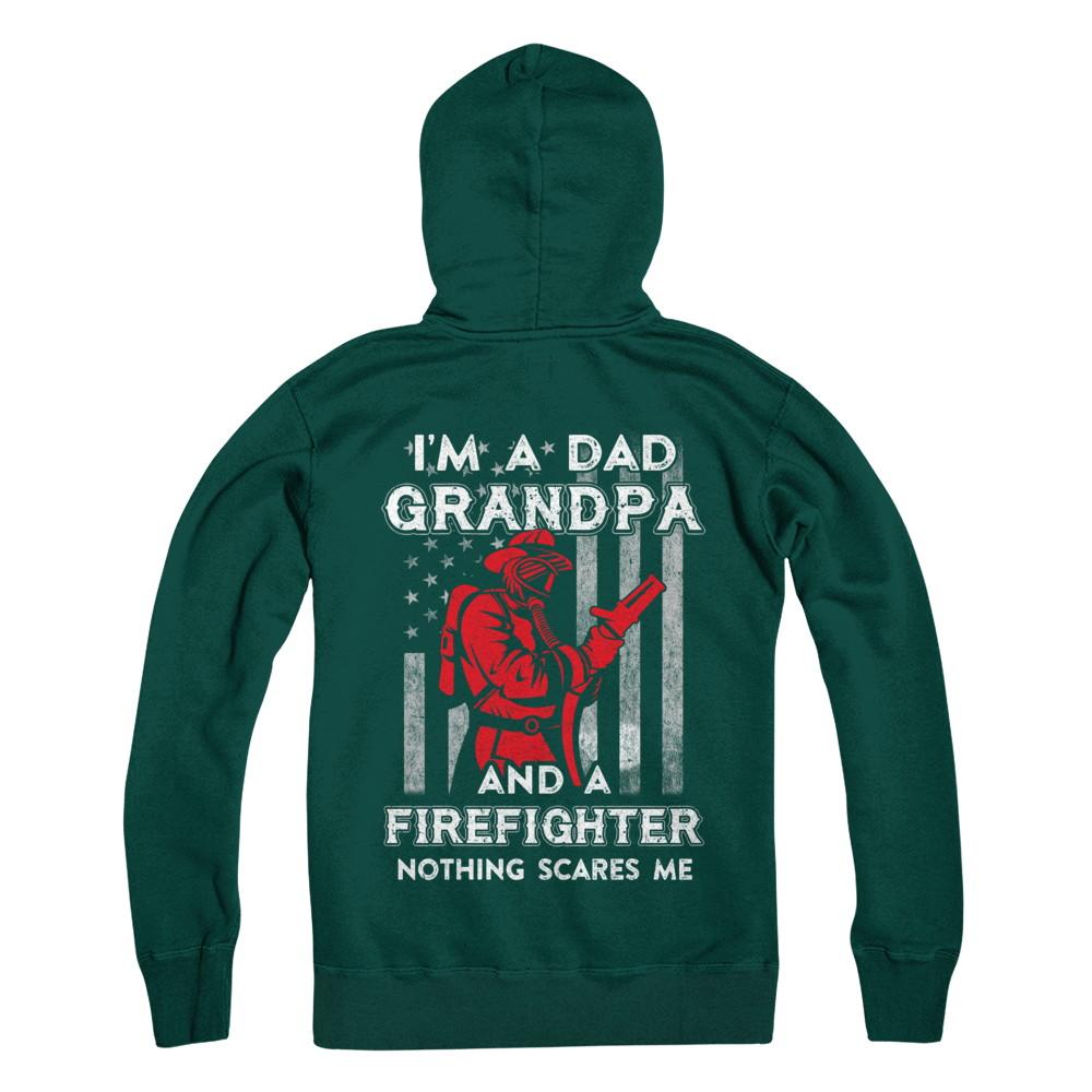 I'm A Dad Grandpa Firefighter Father's Day Gift-T-Shirt & Hoodie-Pullover Hoodie-Deep Forest