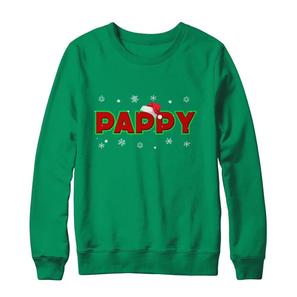 Pappy Christmas Santa Ugly Sweater Gift-T-Shirt & Sweatshirt-Crewneck Sweatshirt-Irish Green