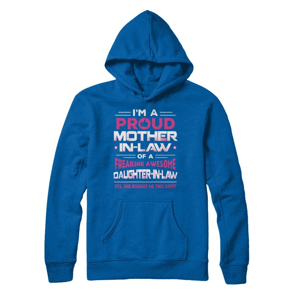 Proud Mother-In-Law Freaking Awesome Daughter-In-Law-T-Shirt & Hoodie-Pullover Hoodie-Royal