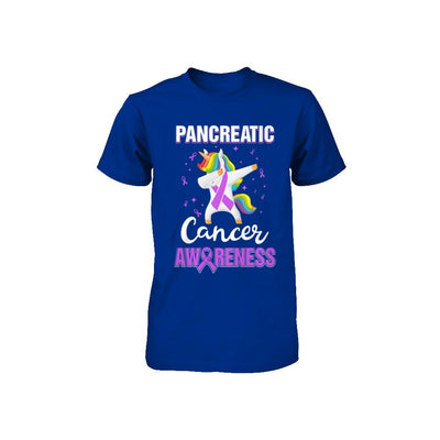 Inspirational Pancreatic Cancer Awareness Unicorn Support Youth-Youth Shirt-