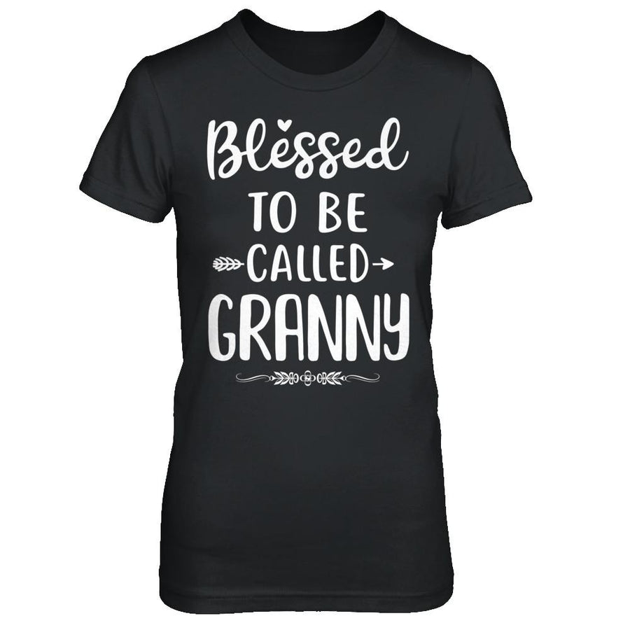 Funny Grandma Blessed To Be Called Granny-T-Shirt & Hoodie-Women's T-Shirt-Black