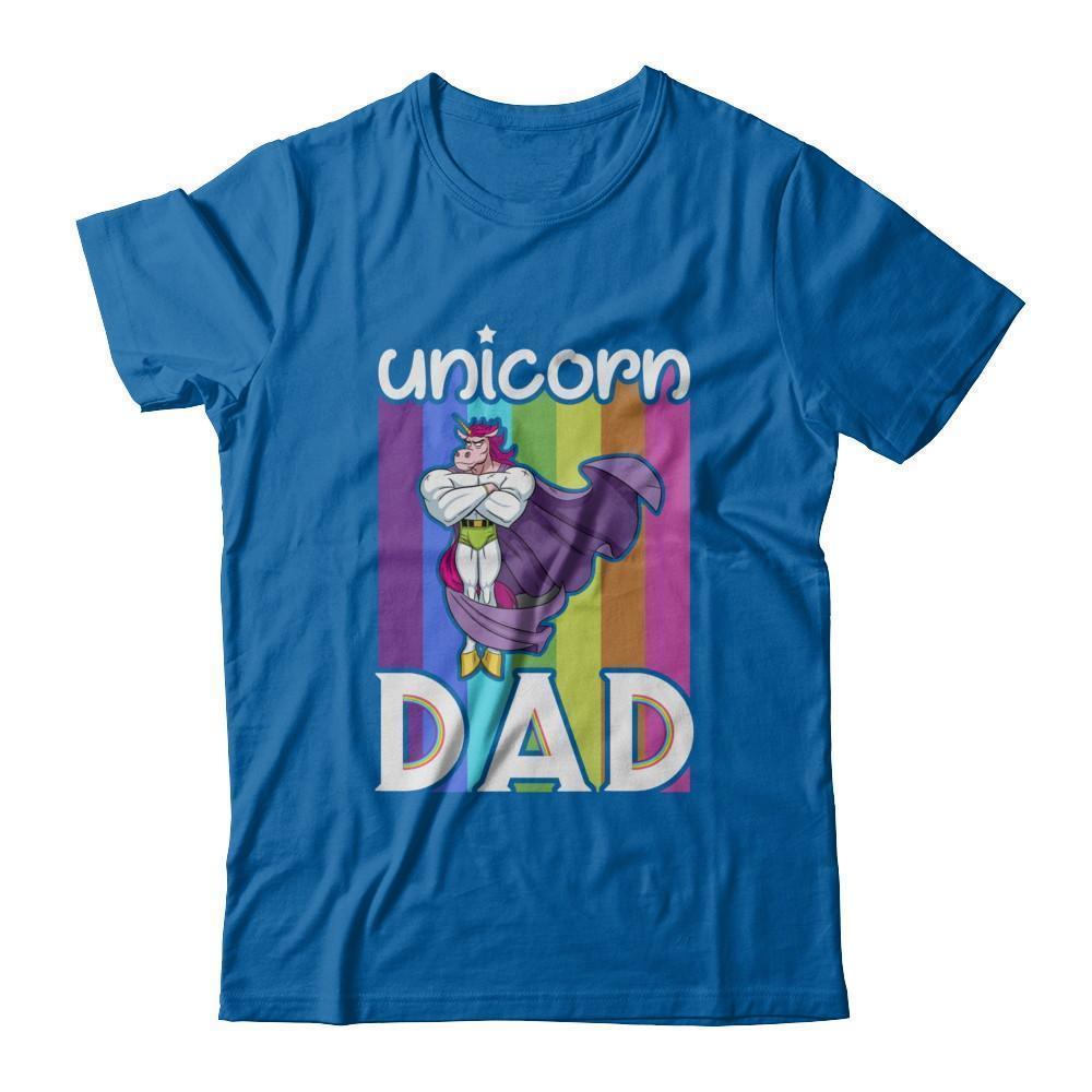 Funny Unicorn Dad-T-Shirt & Hoodie-Classic T-Shirt-Royal