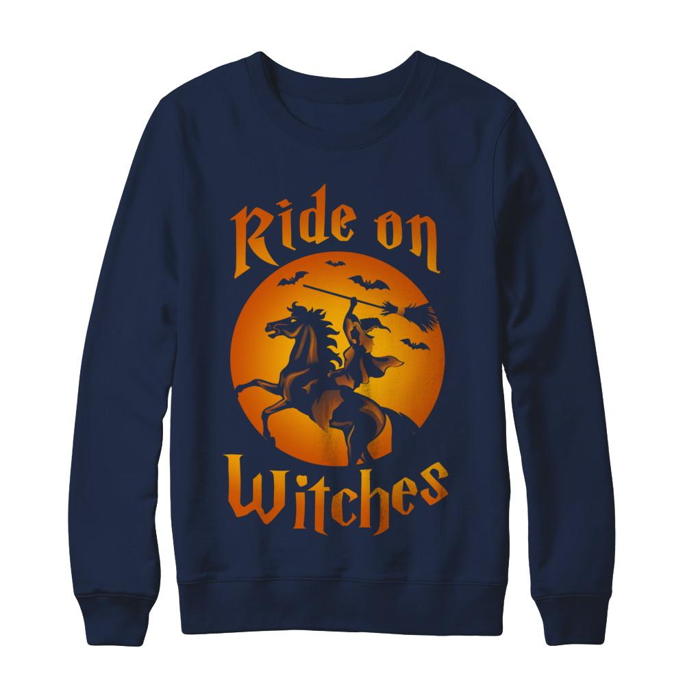 Ride On Witches-T-Shirt & Sweatshirt-Crewneck Sweatshirt-Navy