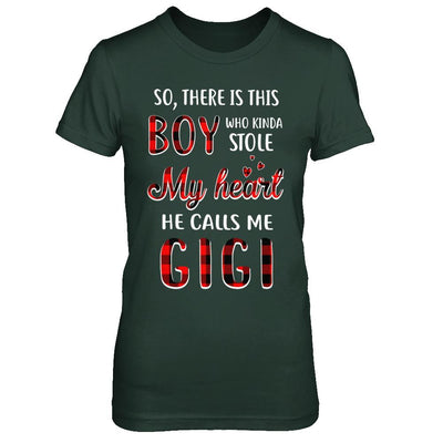 This Boy Who Kinda Stole My Heart He Calls Me Gigi-T-Shirt & Hoodie-Women's T-Shirt-Forest Green