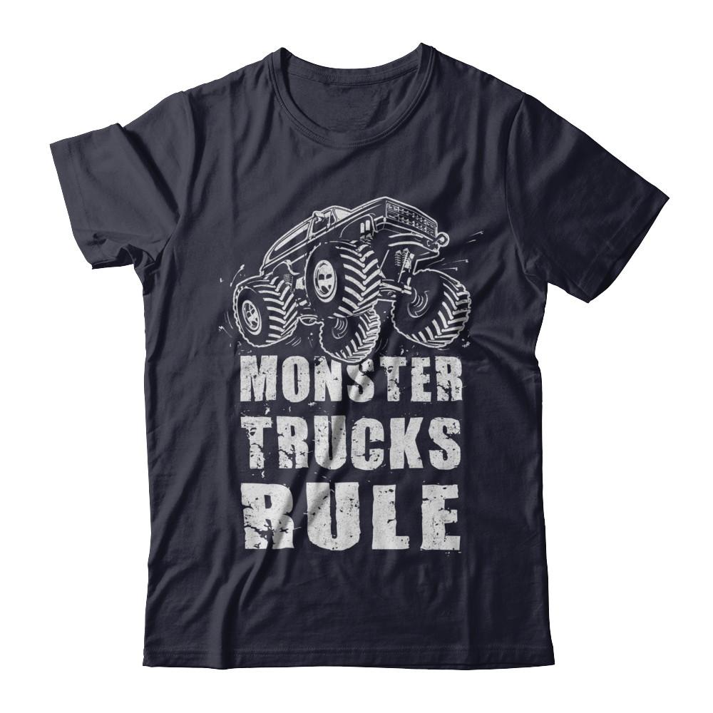 Monster Trucks Rule Mudding-T-Shirt & Hoodie-Premium T-Shirt-Midnight Navy