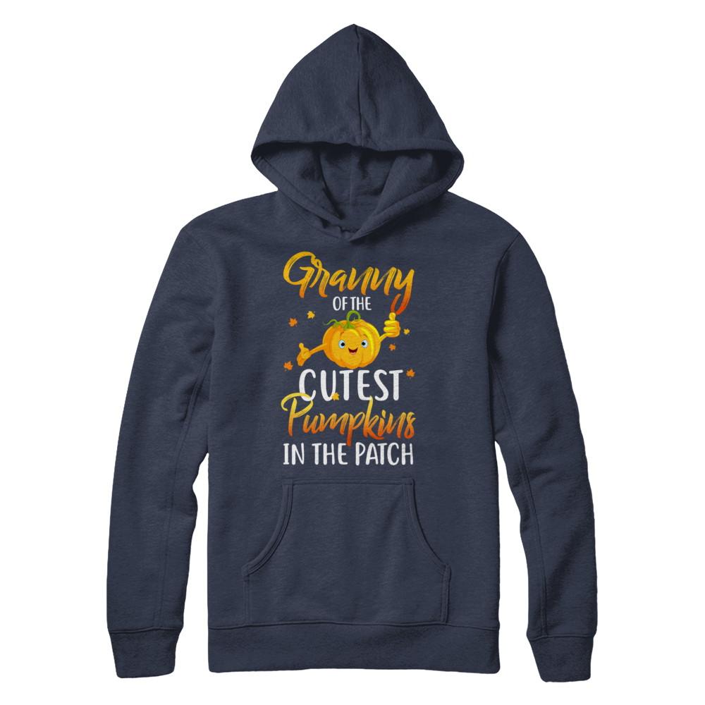 Halloween Granny Of Cutest Pumpkins In The Patch-T-Shirt & Hoodie-Pullover Hoodie-Navy