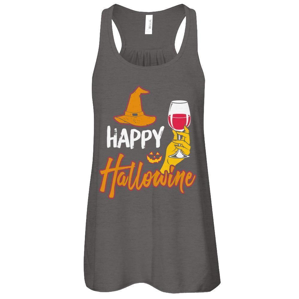 Halloween Happy Hallowine For Wine Lover-T-Shirt & Tank Top-