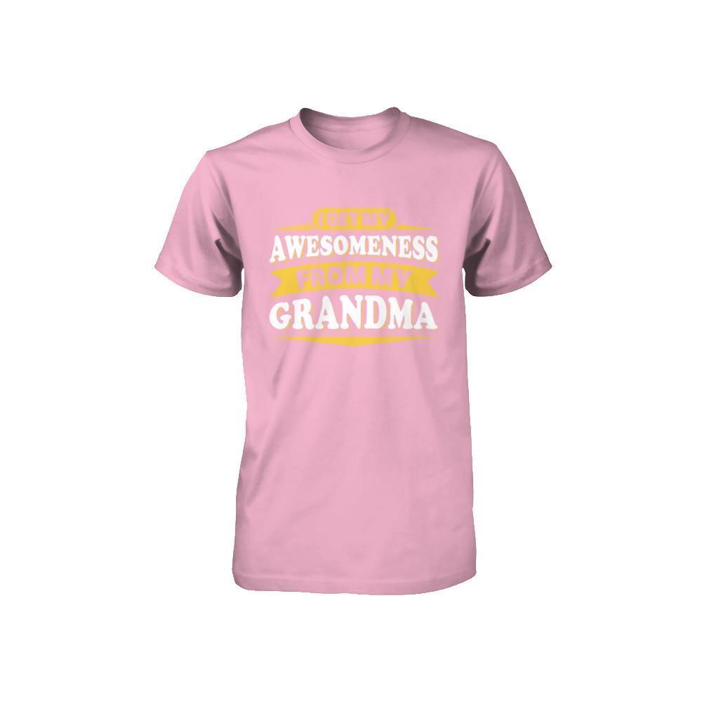 I Get My Awesomeness From My Grandma Youth-Youth Shirt-Toddler T-Shirt-Pink