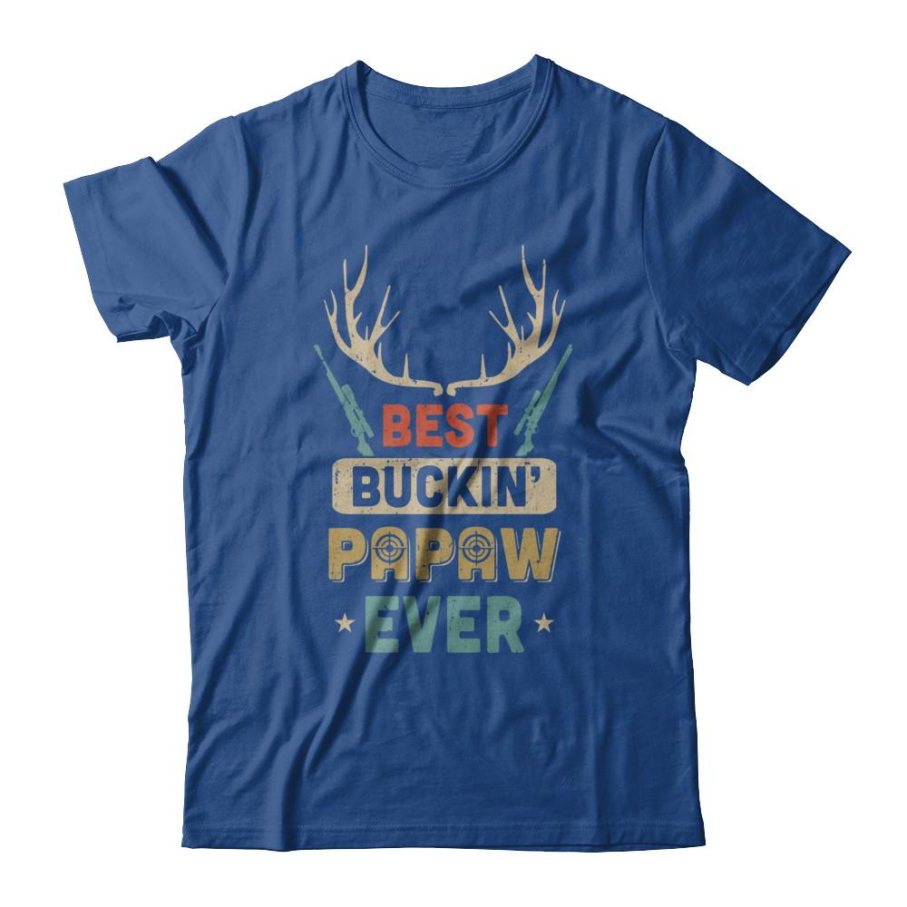 Vintage Best Buckin' PaPaw Ever Deer Hunting-T-Shirt & Hoodie-Classic T-Shirt-Royal
