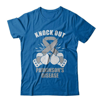 Boxing knock out Parkinson's Disease Awareness Support-T-Shirt & Hoodie-Classic T-Shirt-Royal