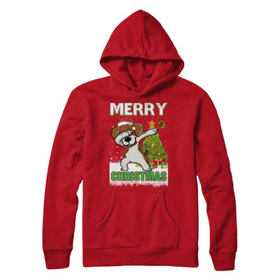 Cute Beagle Claus Merry Christmas Ugly Sweater-T-Shirt & Sweatshirt-Pullover Hoodie-Red
