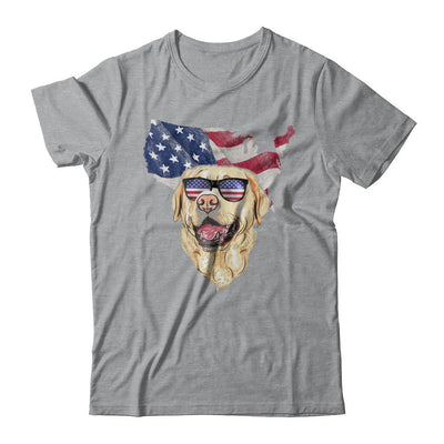 Funny Patriot Labrador Dog 4Th Of July American Flag-T-Shirt & Hoodie-Classic T-Shirt-Sport Grey