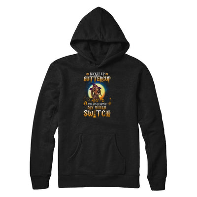 Buckle Up Buttercup Halloween Witch Dachshund Costume-T-Shirt & Tank Top-Pullover Hoodie-Black