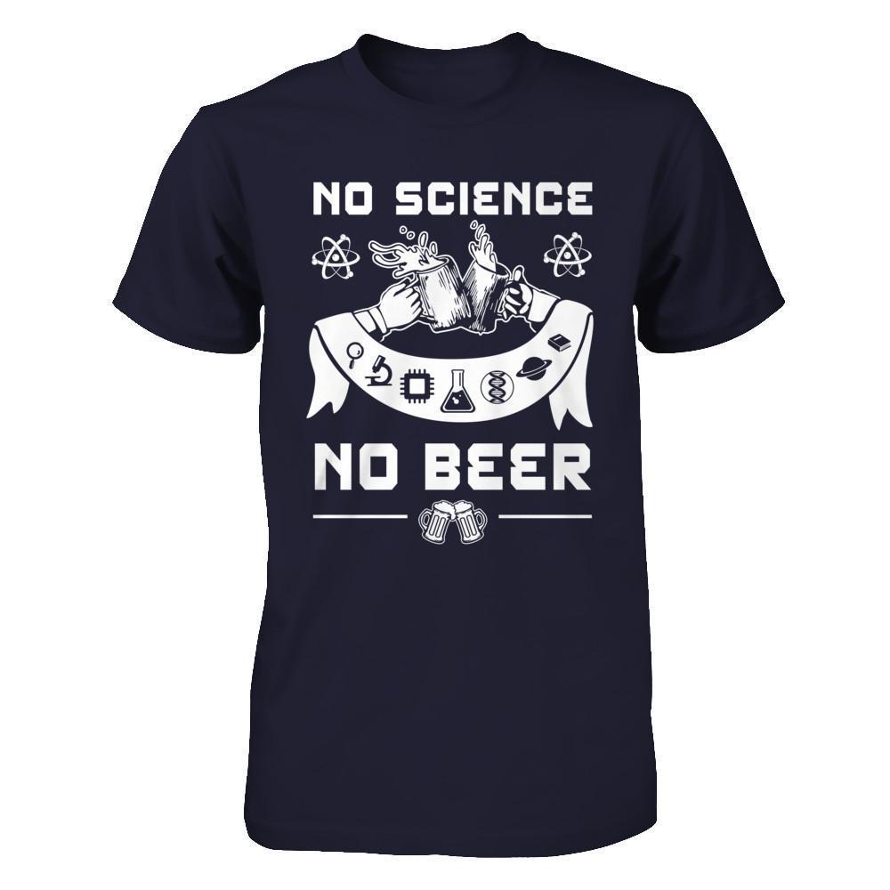 No Science No Beer March For Science-T-Shirt & Hoodie-Premium T-Shirt-Midnight Navy